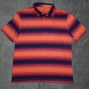 Under Armour The Playoff Polo Shirt Men's XL Orange Red Purple Blue